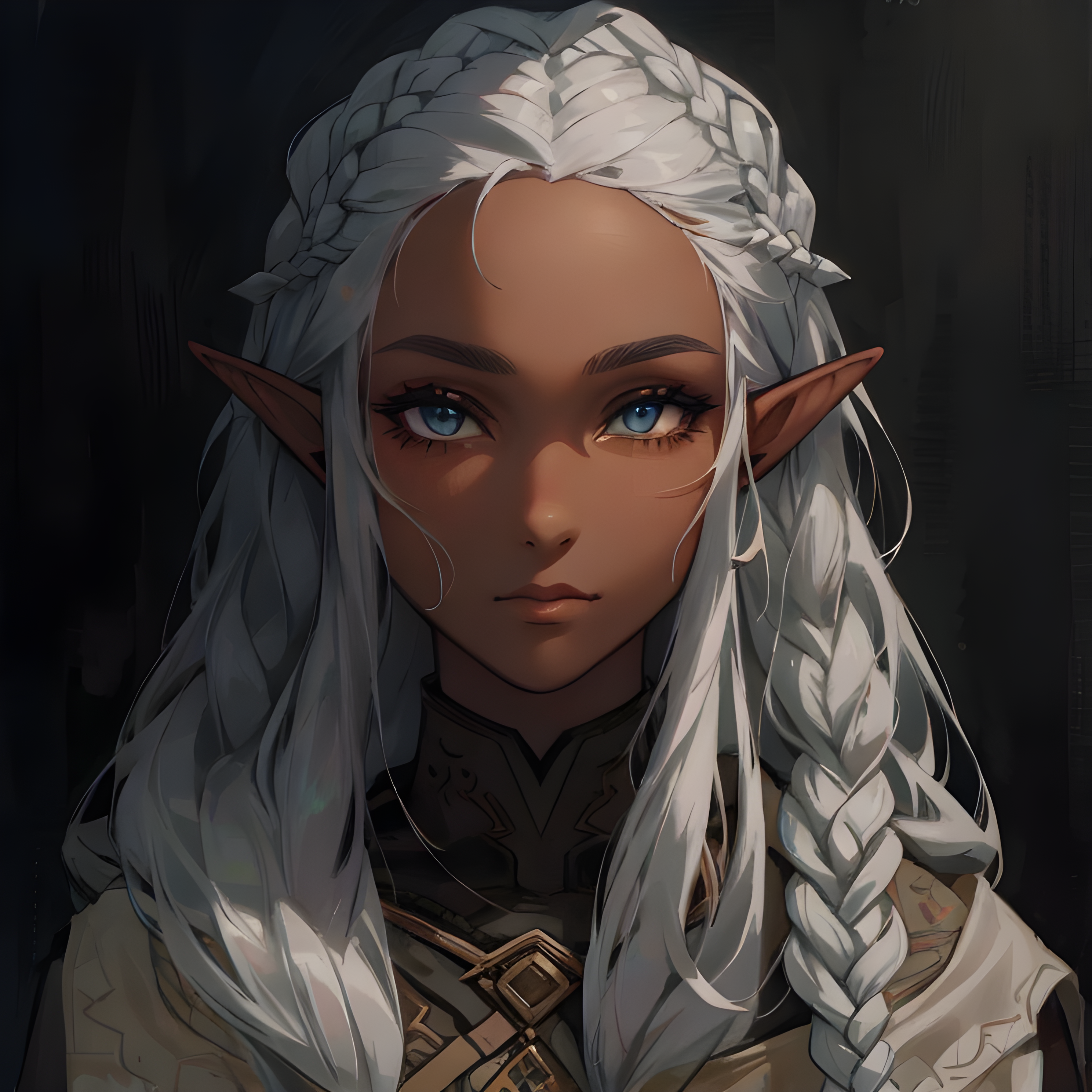 AI generated: Counterfeit-V2.5 prompt: a close up of a person with long hair, inspired by... (Counterfeit-V2.5 - Concept Art)