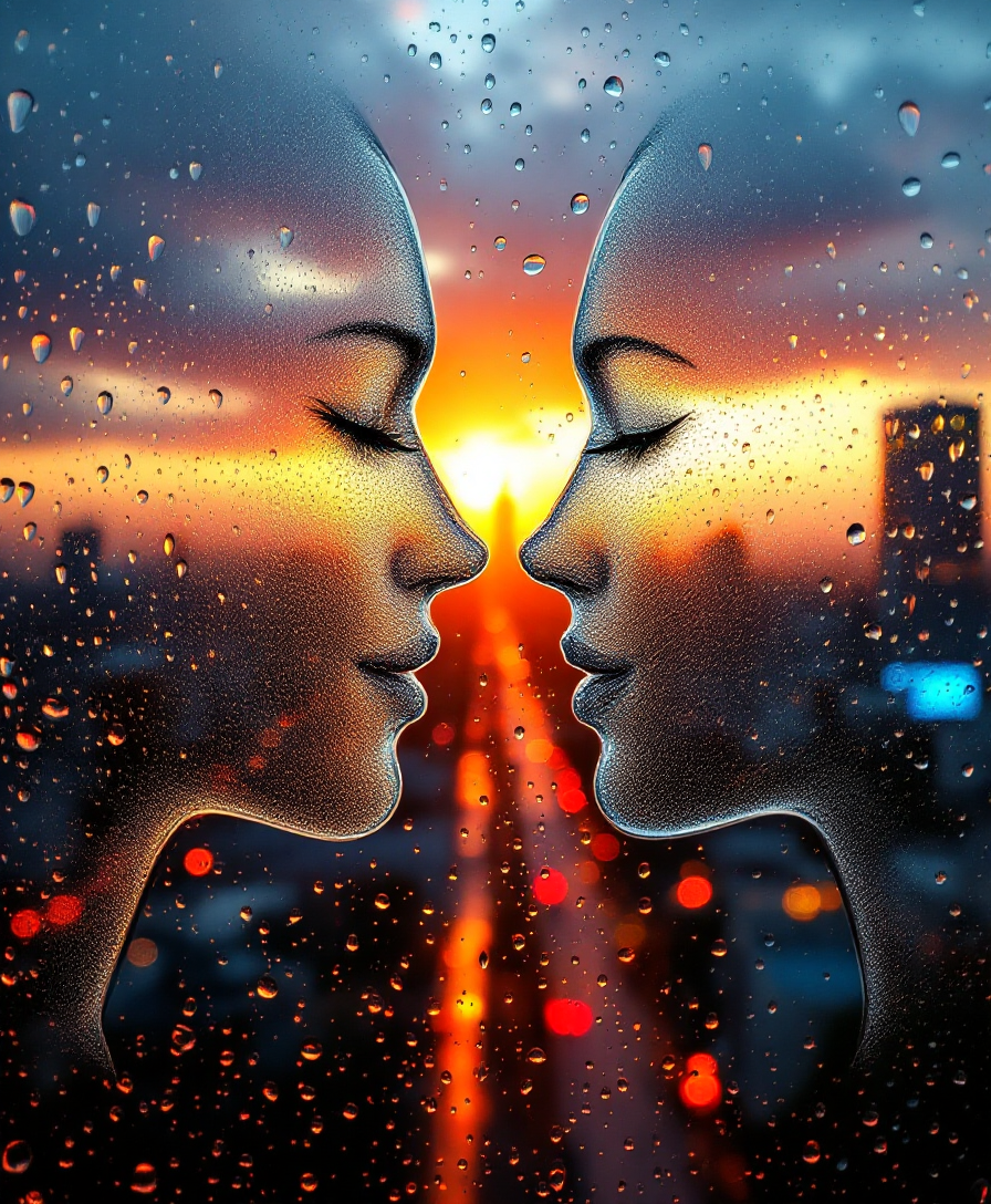 AI generated: FLUX prompt: A captivating close-up photograph of a windowpane ... (FLUX - Portraits)