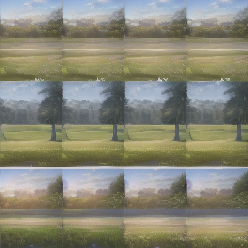 Anything prompt: Grid of four square photos of the same p...