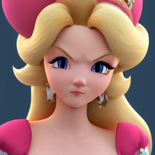 Stable Diffusion prompt: princess peach combined with pri...