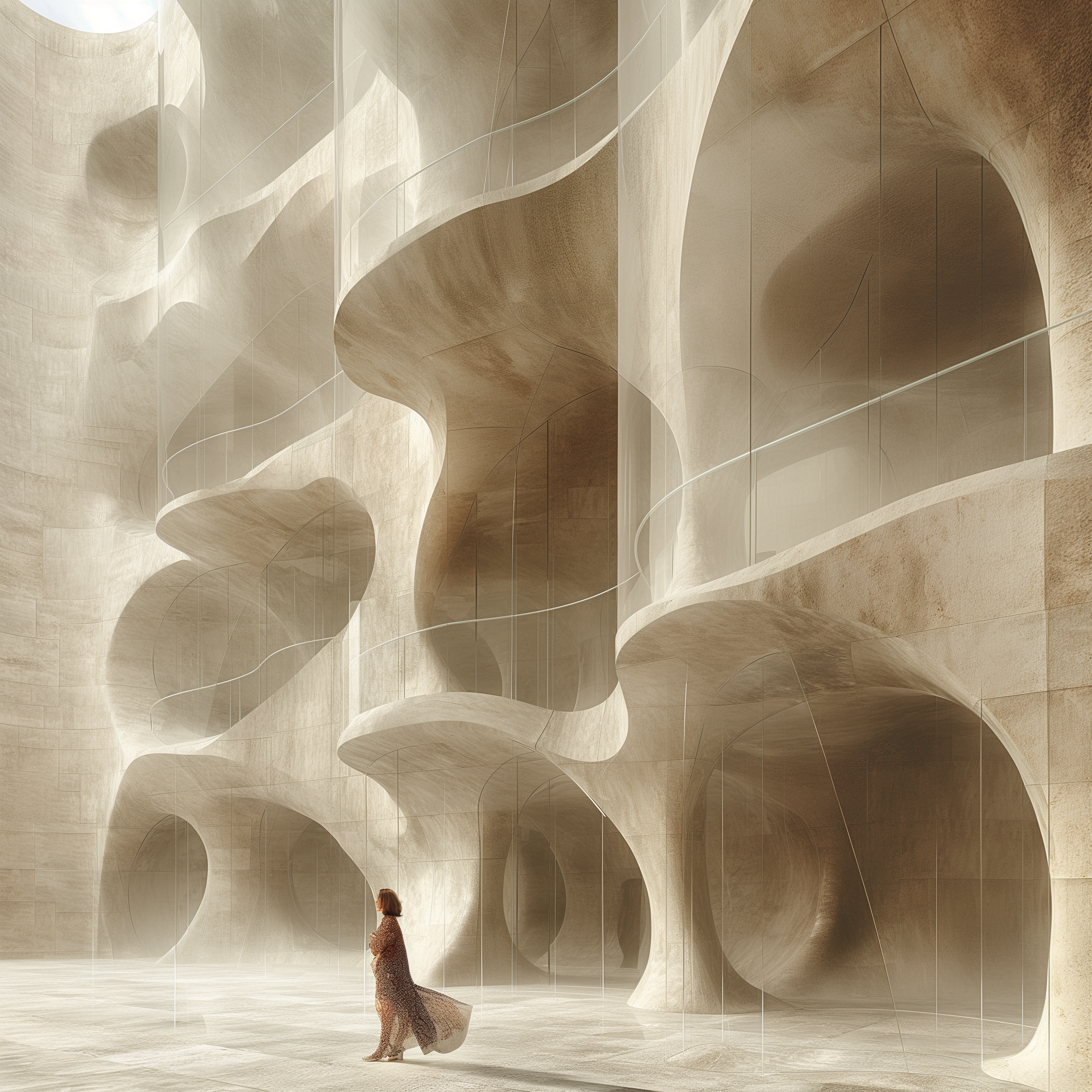 AI generated: Midjourney prompt: ephemeral architecture (Midjourney - Architecture)