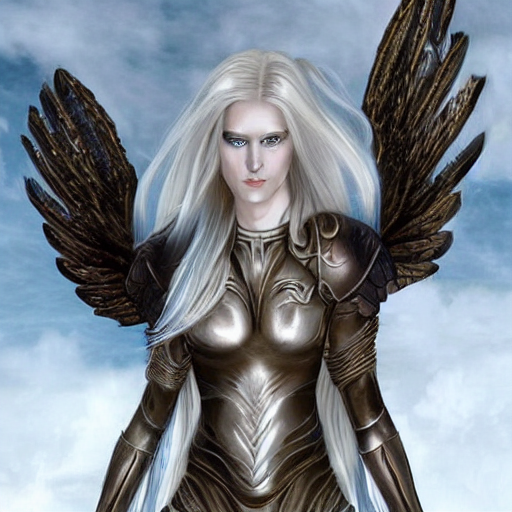 Stable Diffusion prompt: ethereal female warrior archange...