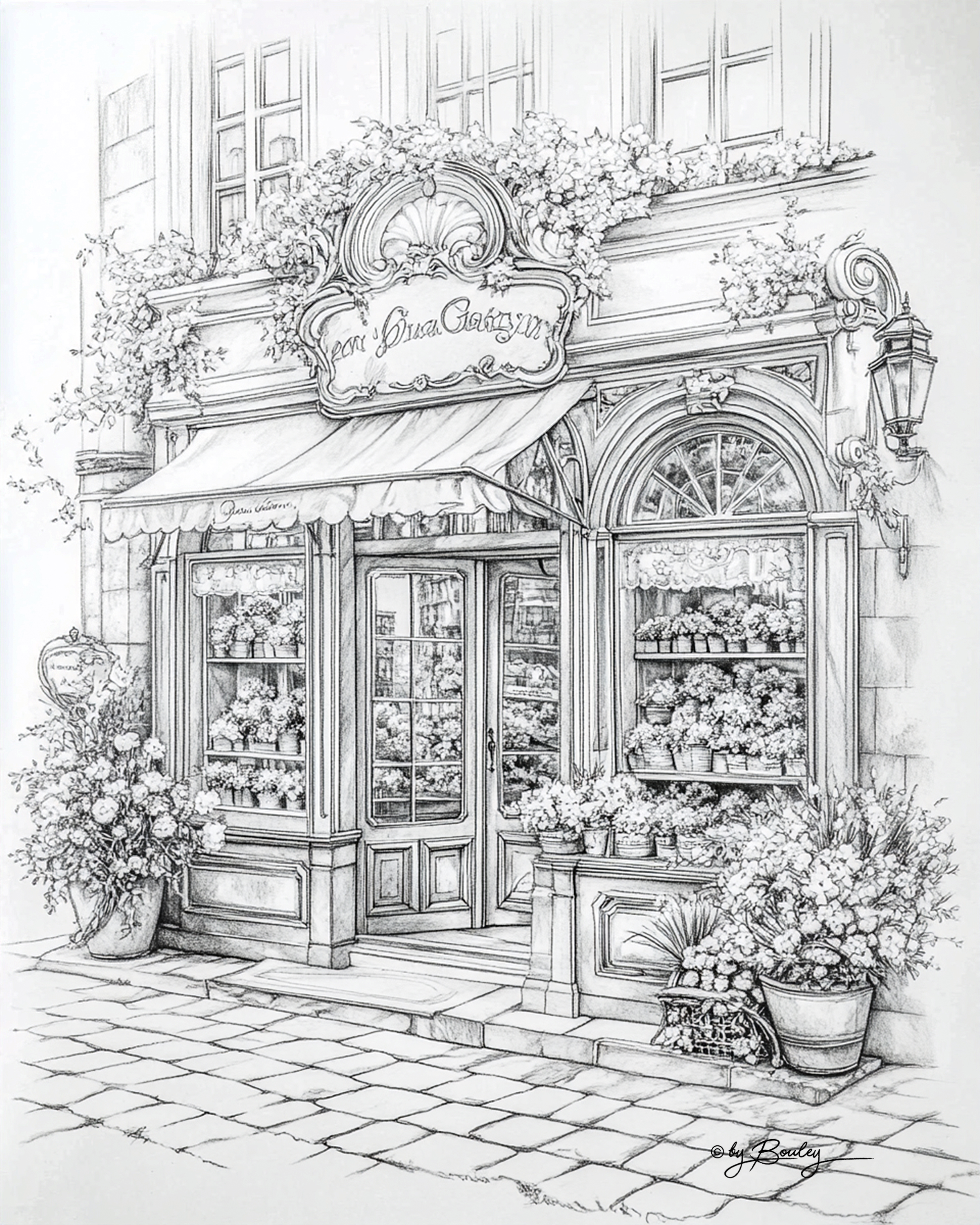 صورة مولدة بالذكاء الاصطناعي: The Flower Shop (نموذج Midjourney - عمارة وتصميم)