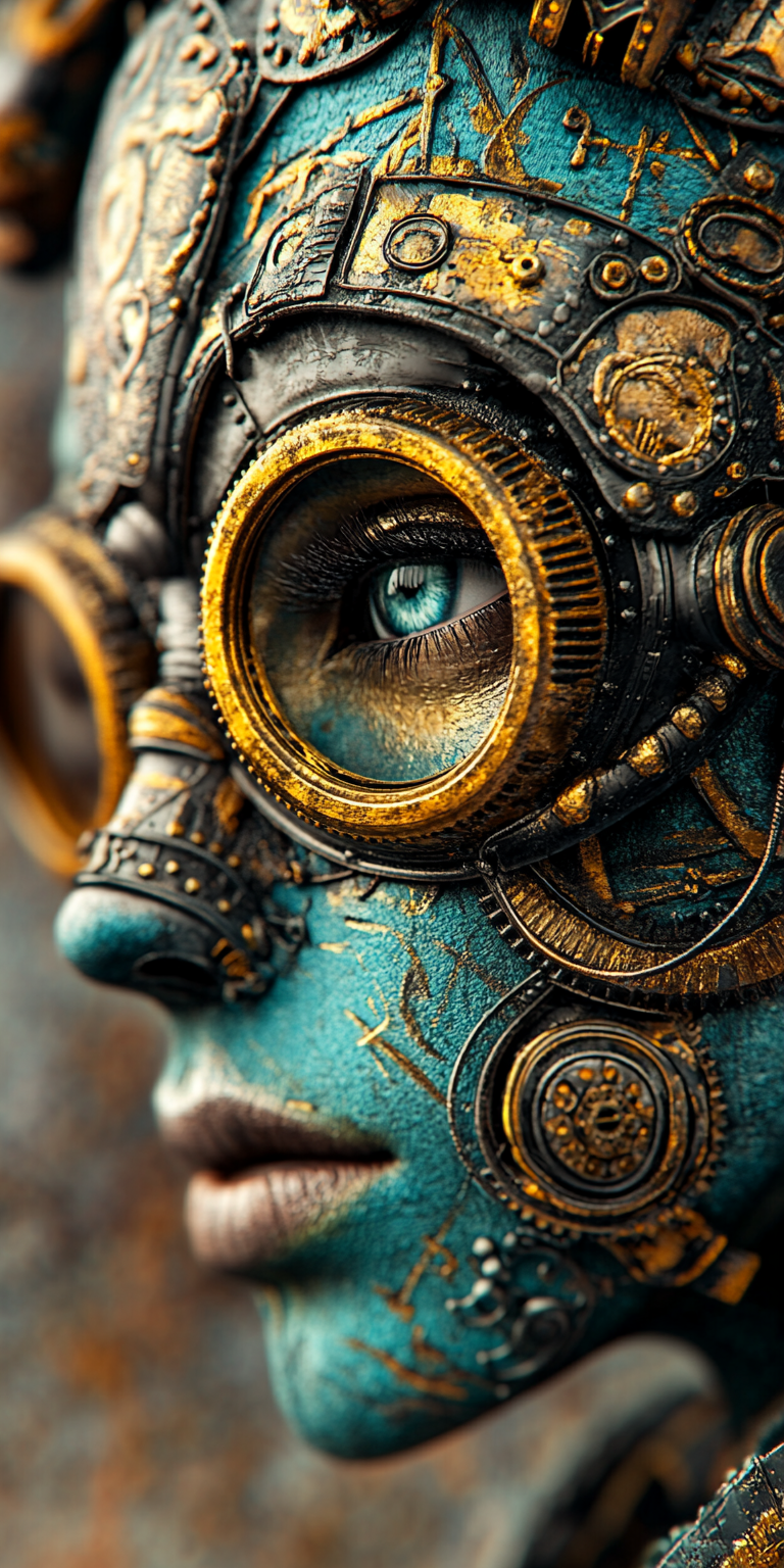 AI generated: Midjourney prompt: 3d image of a steampunk woman, in the style of Bel... (Midjourney - Portraits)