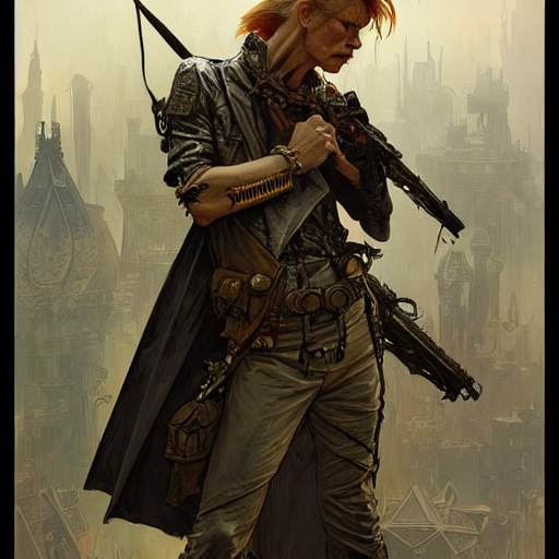 Stable Diffusion prompt: post apocalyptic david bowie, fa...