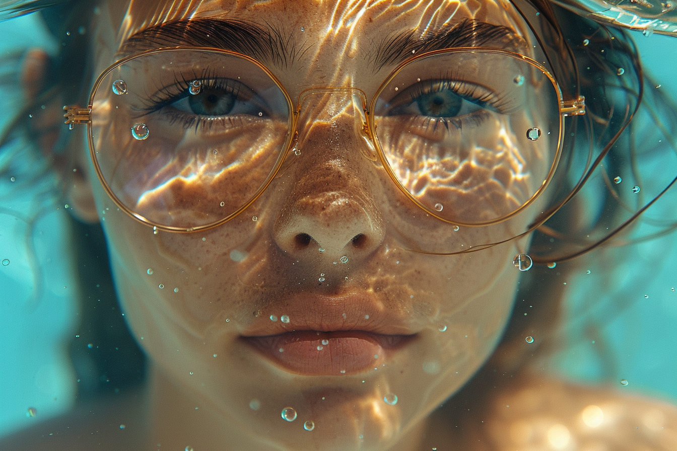 Midjourney prompt: woman with long hair near the turquoise Mediterran... - Midjourney