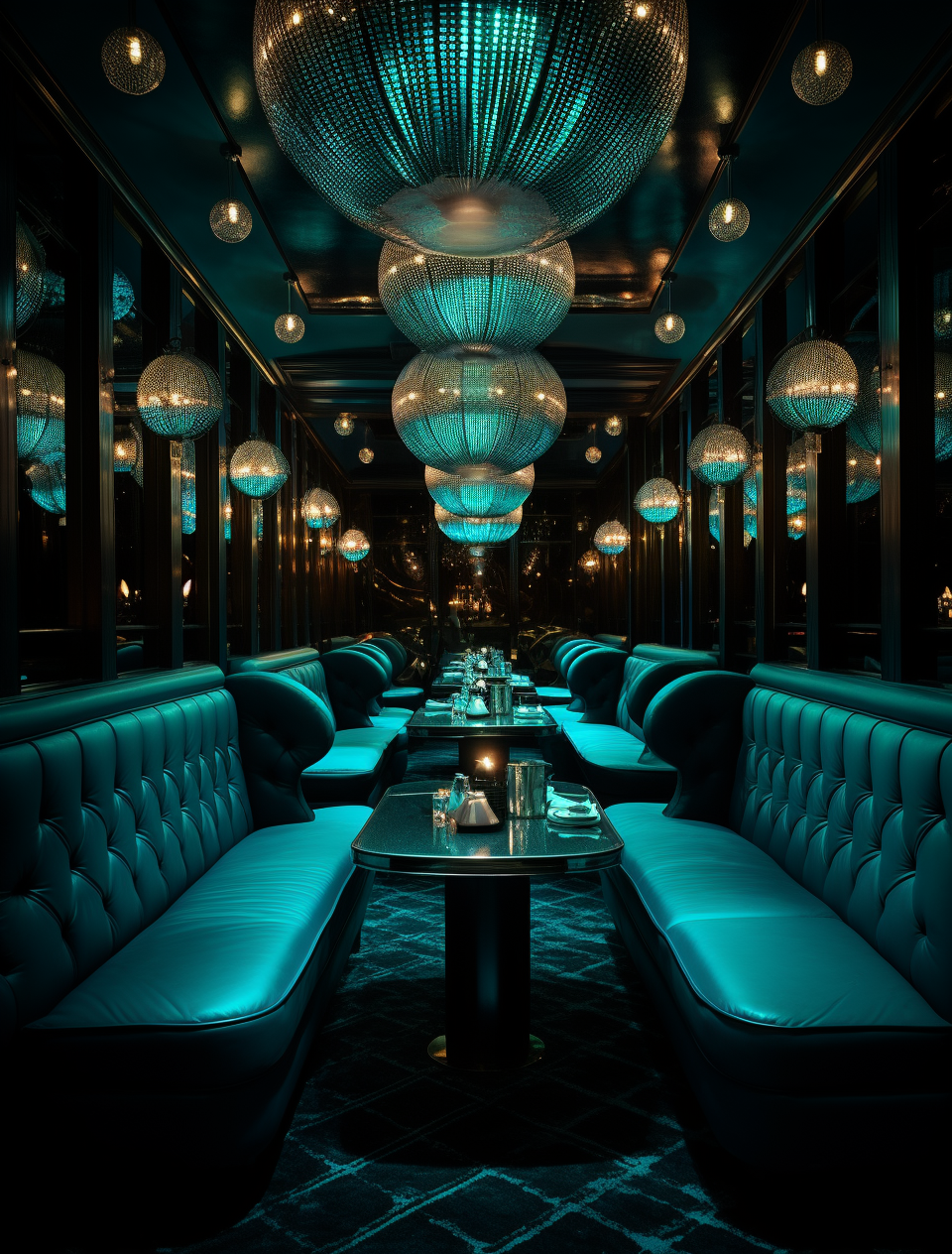 AI generated: Midjourney prompt: the lounge in melbourne restaurant, in the style o... (Midjourney - Interior Design)