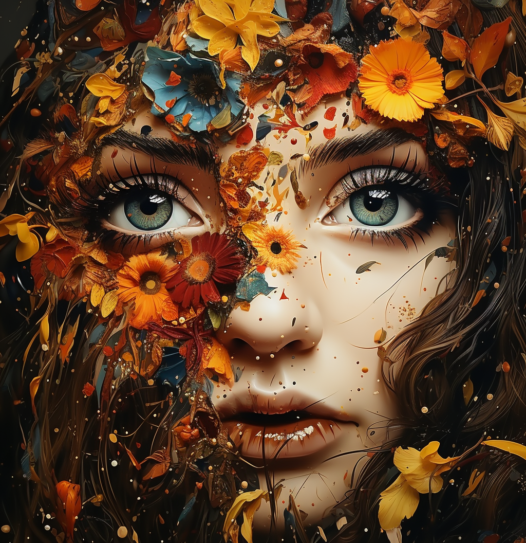 Midjourney prompt: autumn by ashley on doodles, in the style of strik... - Midjourney