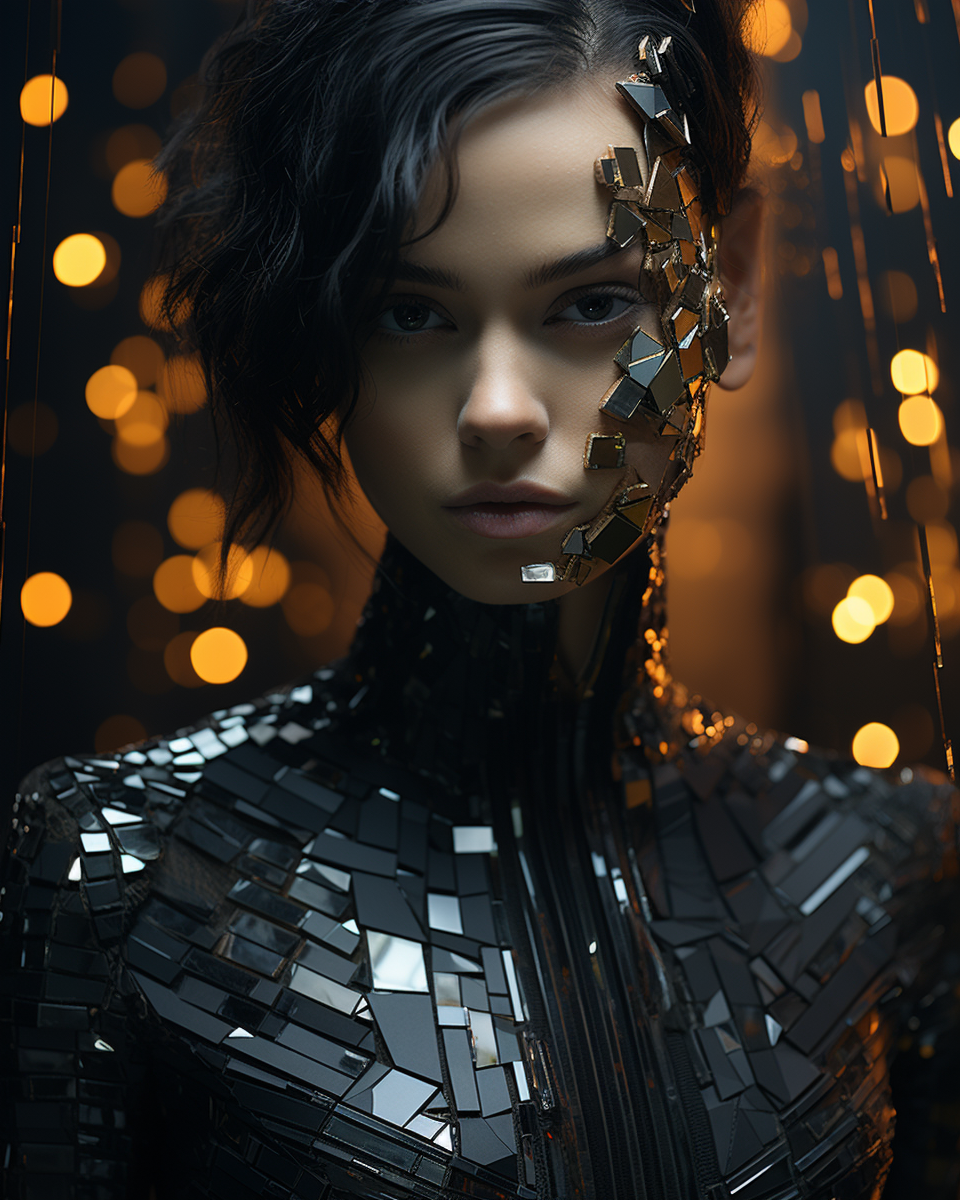 AI generated: Midjourney prompt: broken pixels portrait, vogue aesthetic, cinematic... (Midjourney - Portraits)