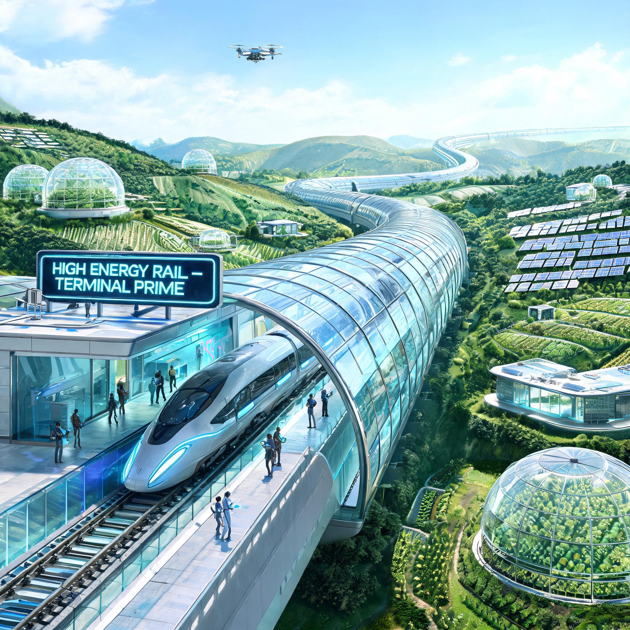 AI generated: Seedream 5 prompt: Create an image of a futuristic Enclosed High-Spee... (Seedream 5 - Concept Art)