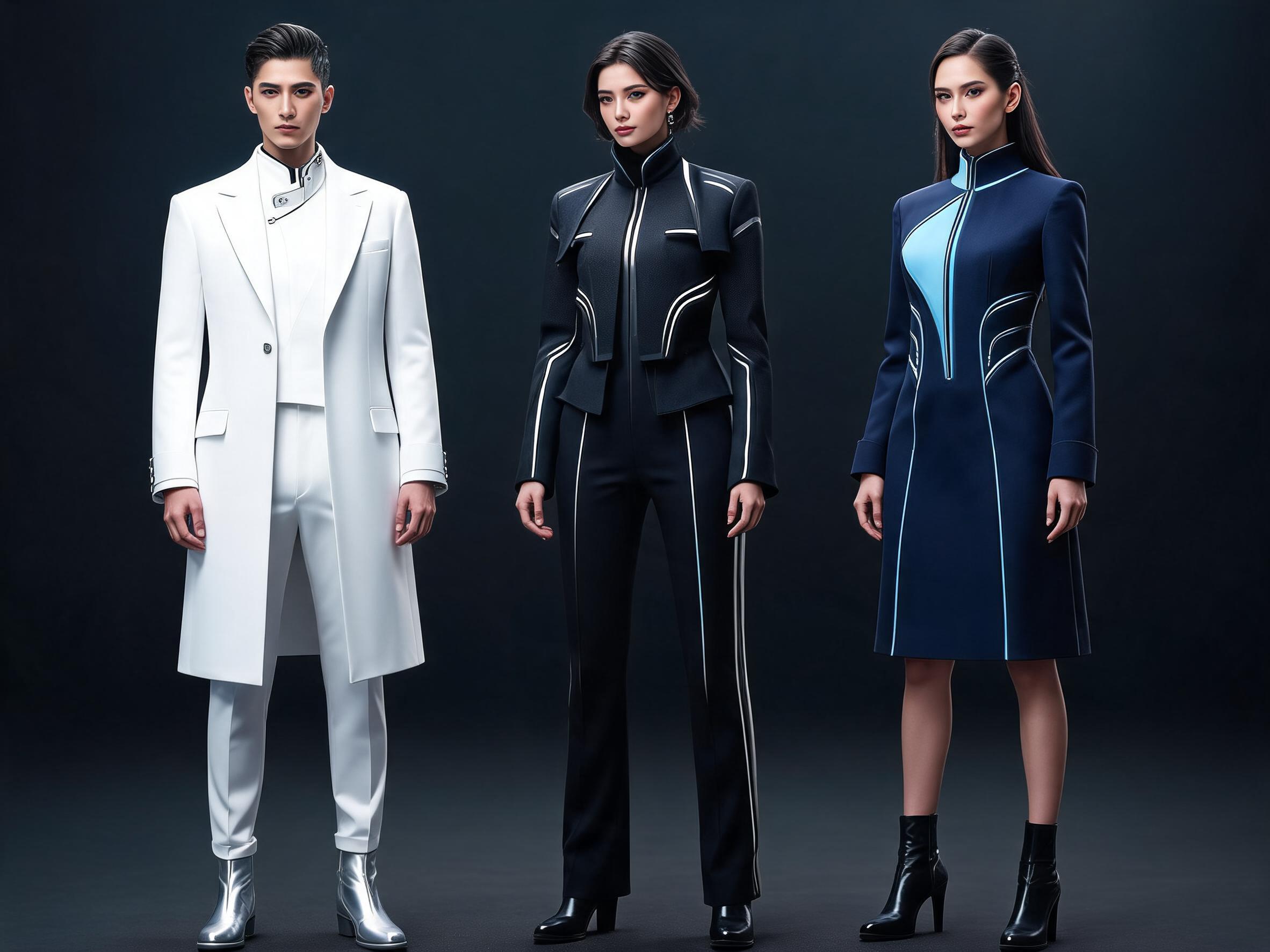Seedream 5 prompt: Create a high-fashion concept sheet of futuristic ... - Seedream 5