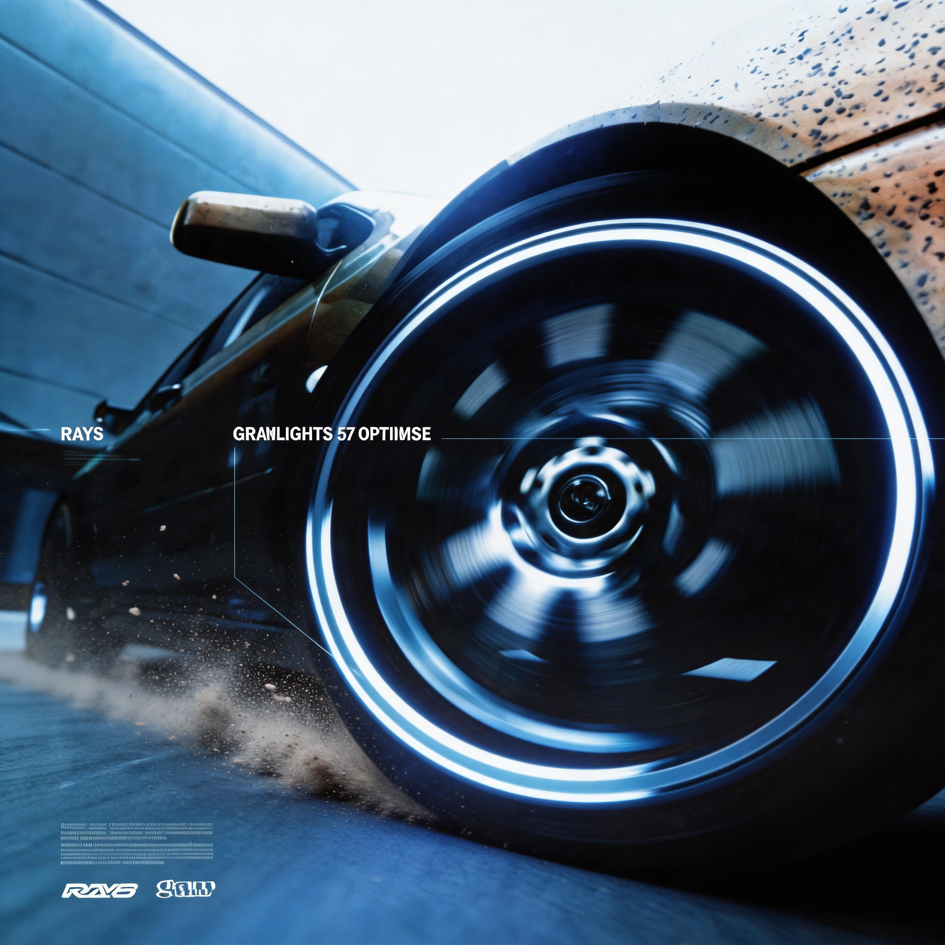 AI generated: Seedream 5 prompt: extreme close-up of a racing car wheel at maximum ... (Seedream 5 - Portraits)