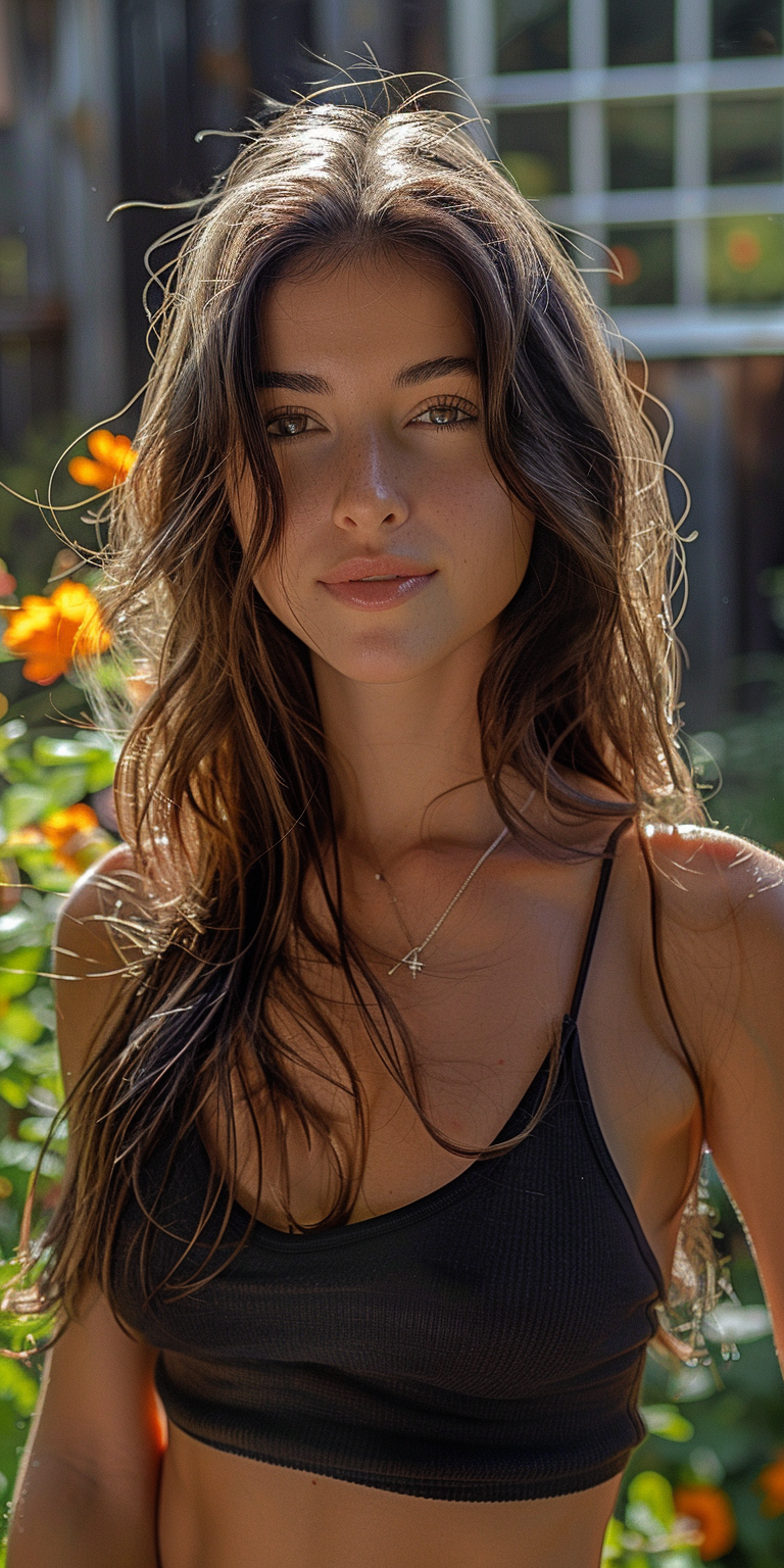 AI generated: Midjourney prompt: an iPhone 15 selfie of an attractive woman with lo... (Midjourney - Photography)