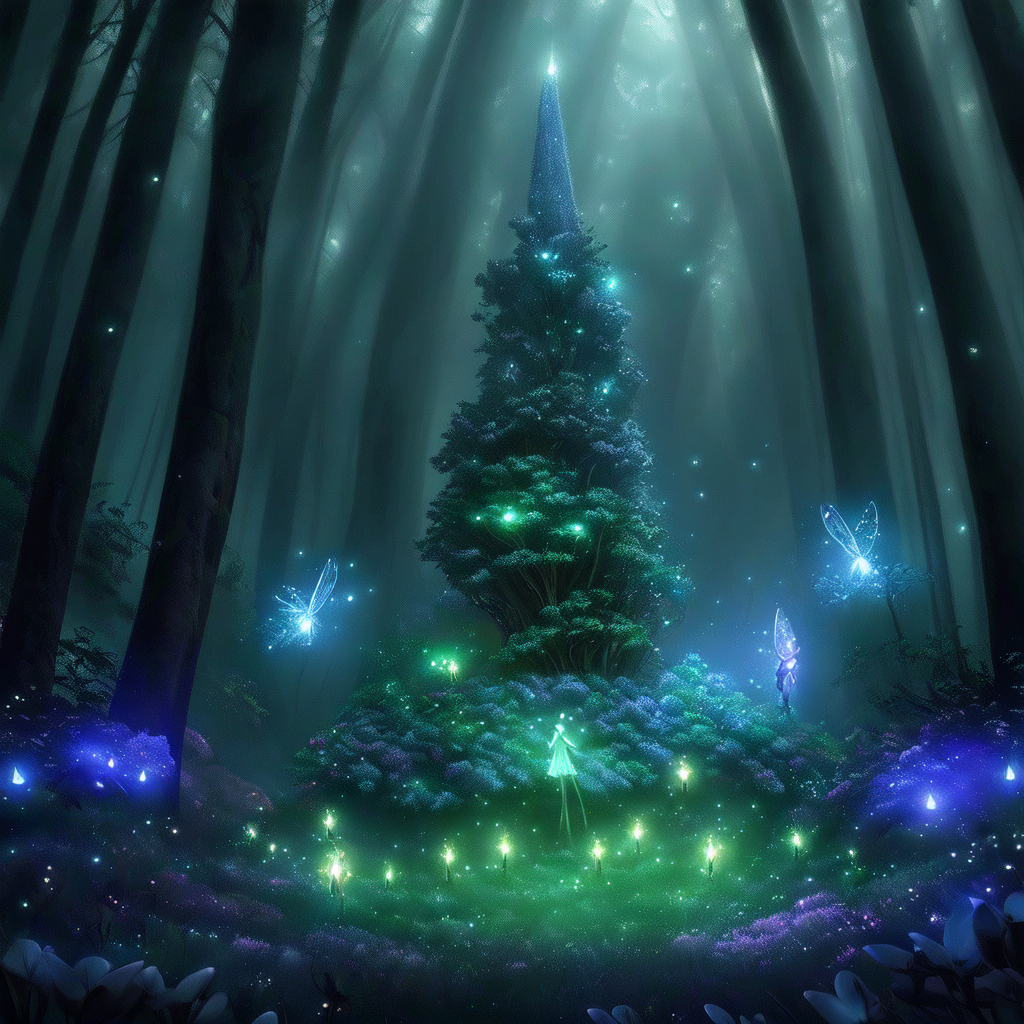 Stable Diffusion prompt: concept art, a forest with magic...