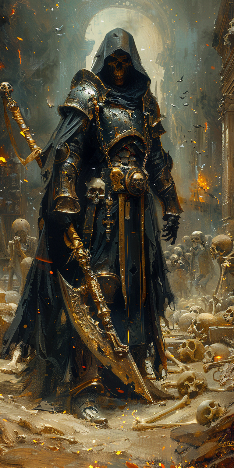 AI generated: Midjourney prompt: painting in the style of a dark fantasy artist of ... (Midjourney - Character Design)