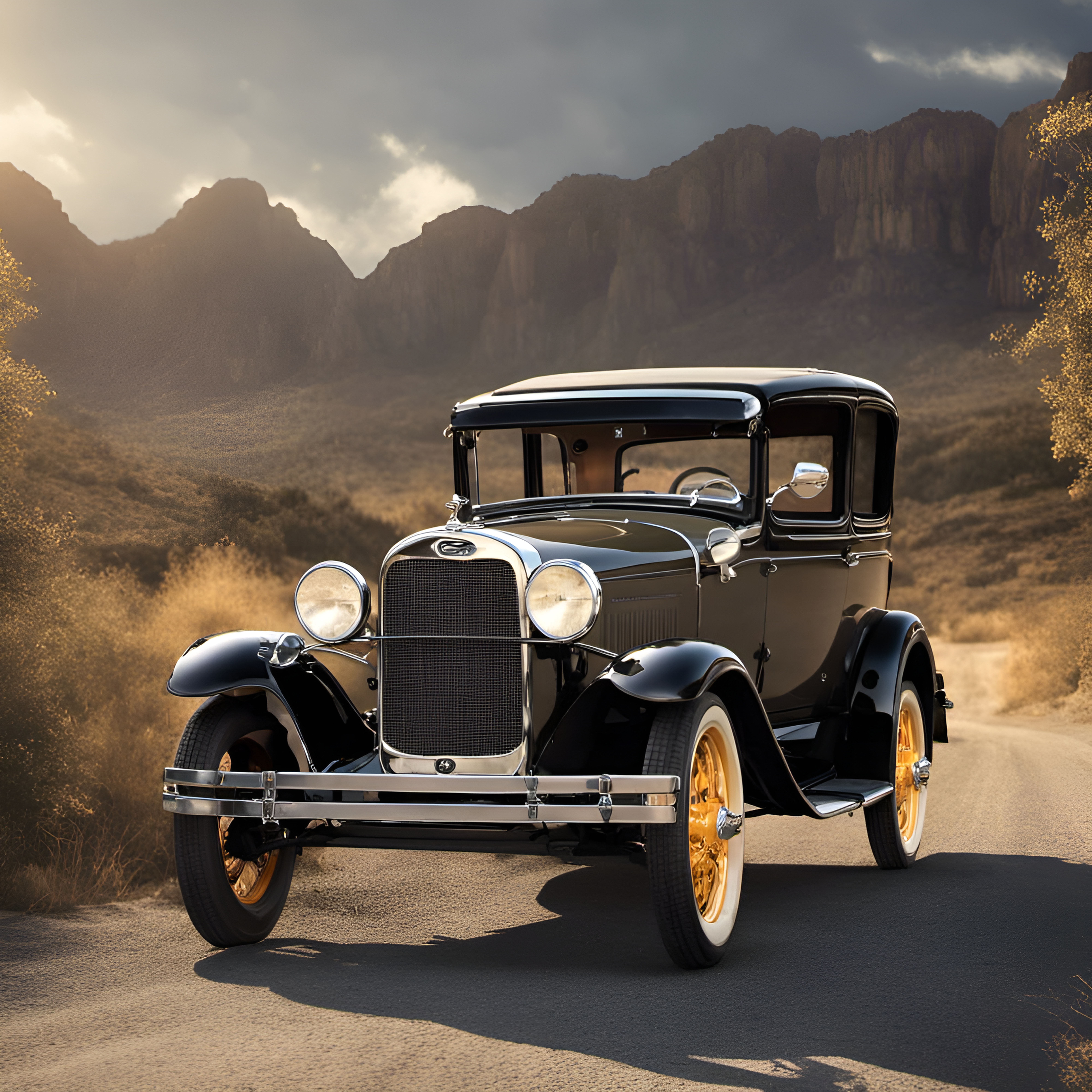 صورة مولدة بالذكاء الاصطناعي: 1931 Ford Model A (نموذج Stable Diffusion - تصوير فوتوغرافي)