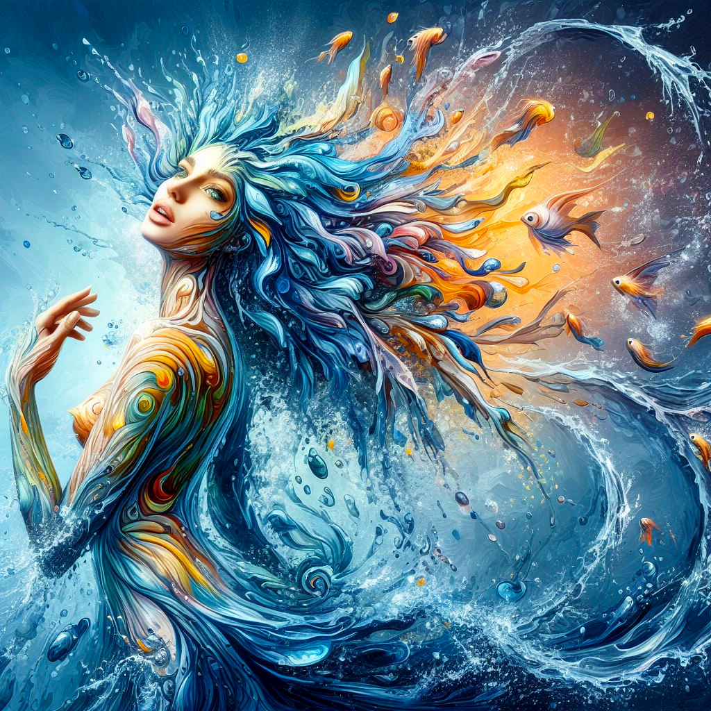 AI generated: Water Goddess (Stable Diffusion - Concept Art)
