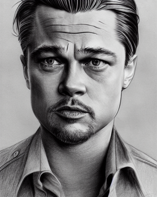 Stable Diffusion prompt: portrait of a mix of Brad Pitt a...