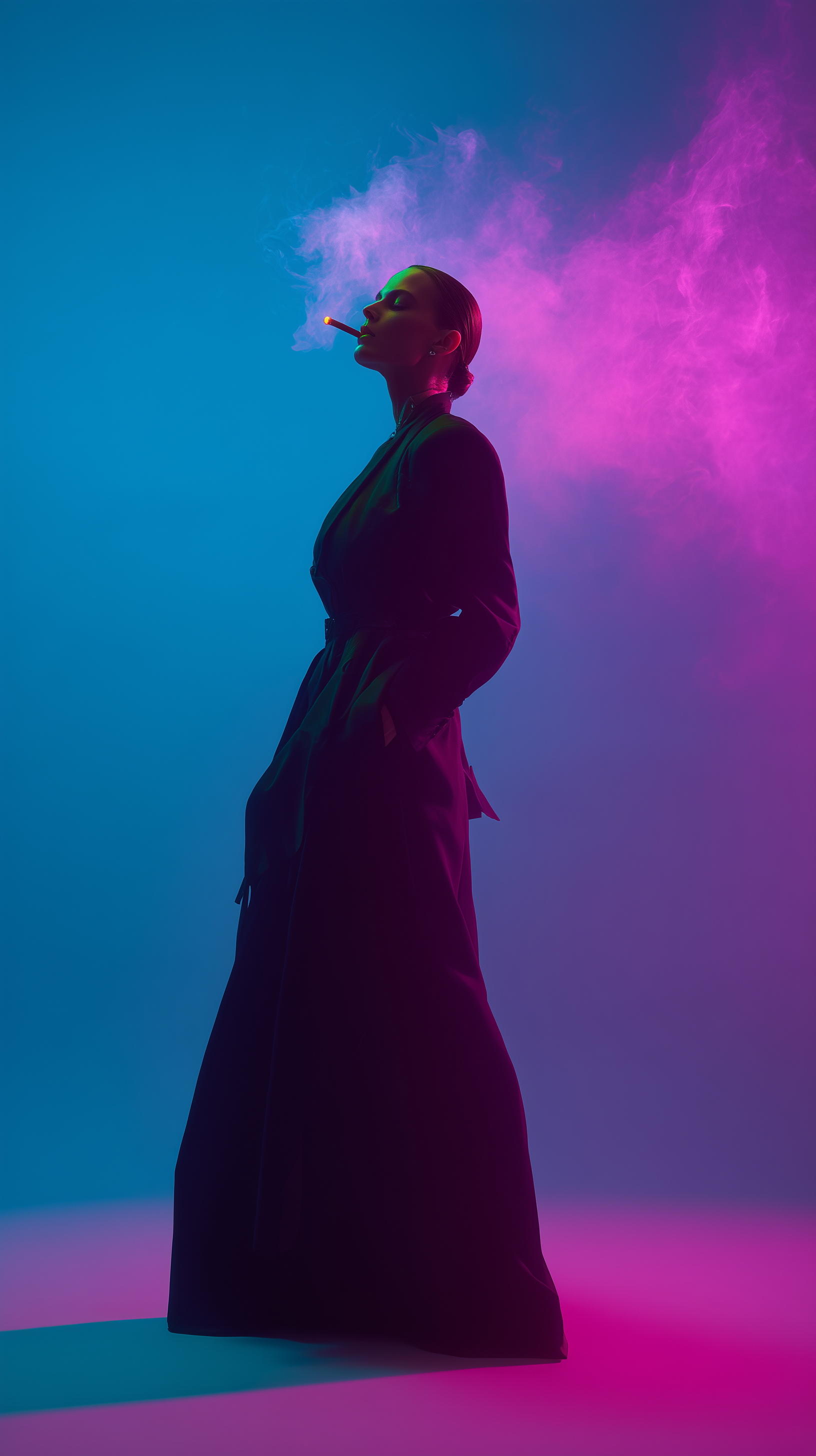 صورة مولدة بالذكاء الاصطناعي: Midjourney prompt: photography, woman model, full-body profile, avant... (نموذج Midjourney - صور شخصية)