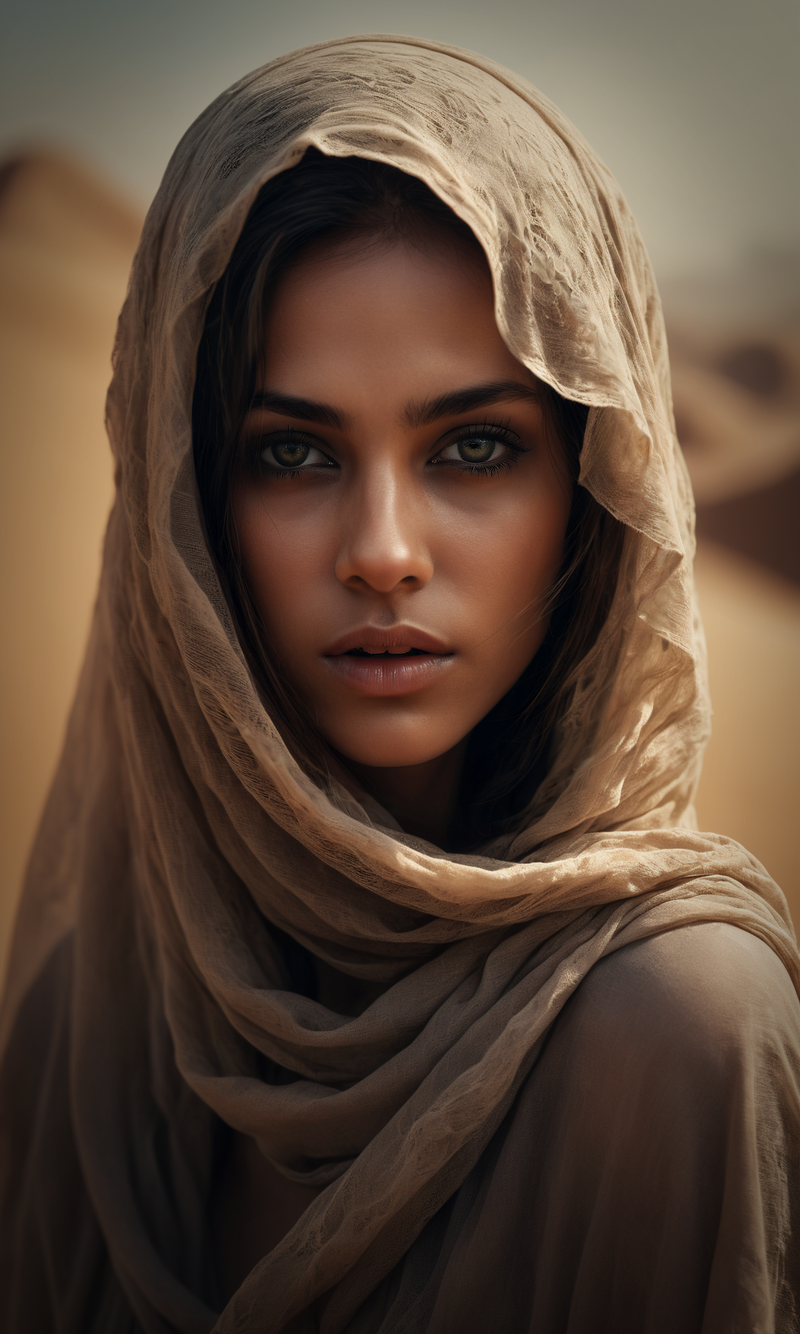 AI generated: Veiled woman (Stable Diffusion - Portraits)