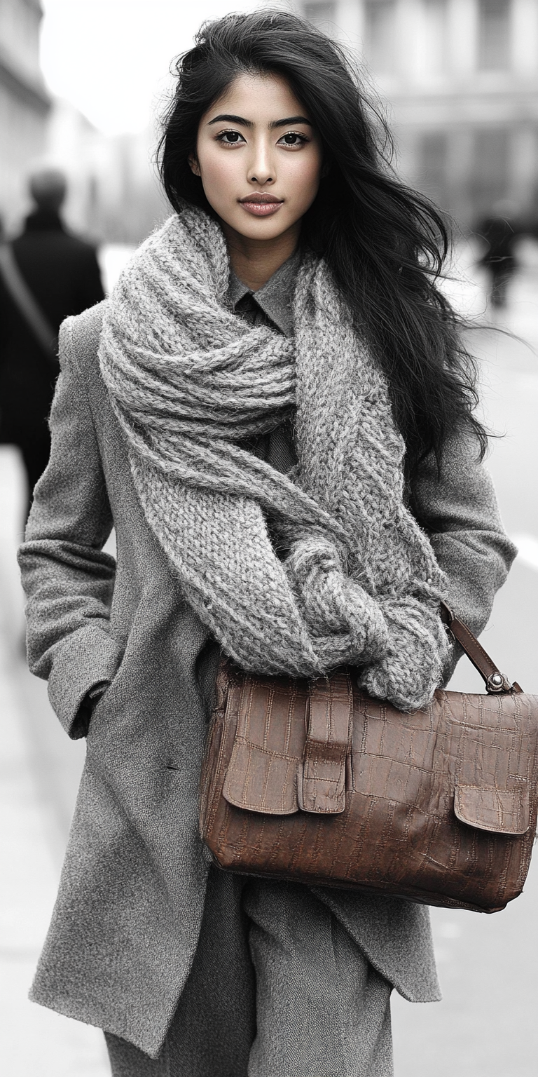 AI generated: Midjourney prompt: Black and white street photography of an attractiv... (Midjourney - Photography)