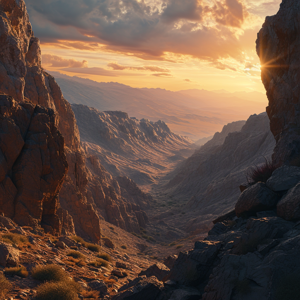 AI generated: Midjourney prompt: saharian landscape at sunset , 4k ultra realism, B... (Midjourney - Landscapes)