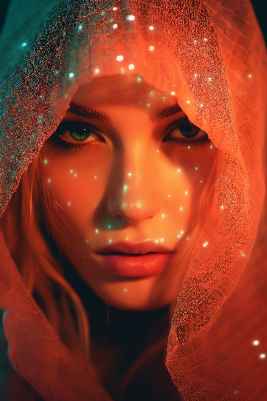 AI generated: Midjourney prompt: digital artwork of a woman with a veil, in the sty... (Midjourney - Portraits)