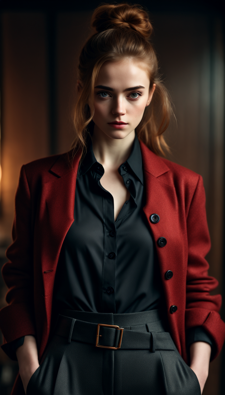 AI generated: Stable Diffusion prompt: The image features a young Russian (freckles:0.9) ... (Stable Diffusion - Photography)