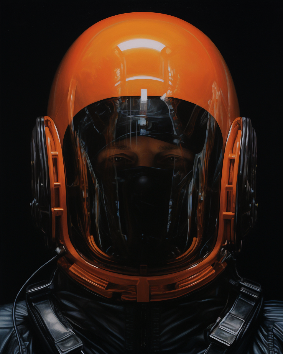 Midjourney prompt: an oil painting by H.R. Giger of an astronaut's he... - Midjourney