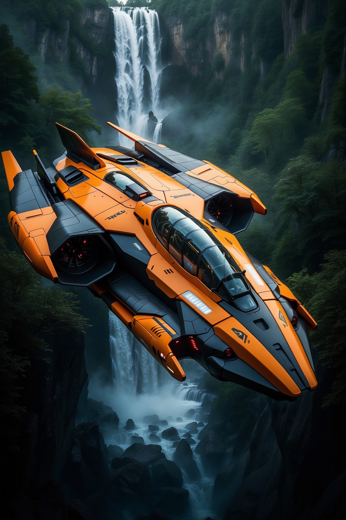 AI generated: Futuristic Military Jet (Stable Diffusion - Photography)