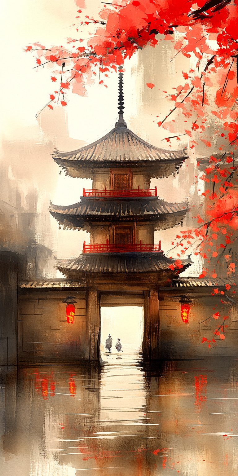 Midjourney prompt: Japanese black brush painting, in the style of kaz... - Midjourney