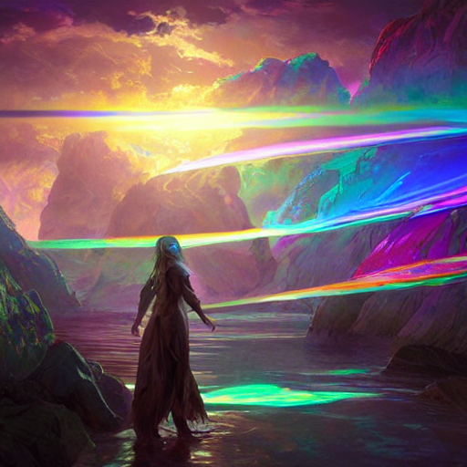 Stable Diffusion prompt: color light waves, color spectru...