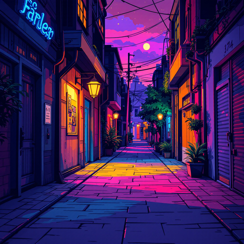 FLUX prompt: A vector art-style, uses lots of gradients a...