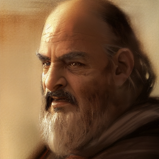 Stable Diffusion prompt: portrait of a man by Greg Rutkow...
