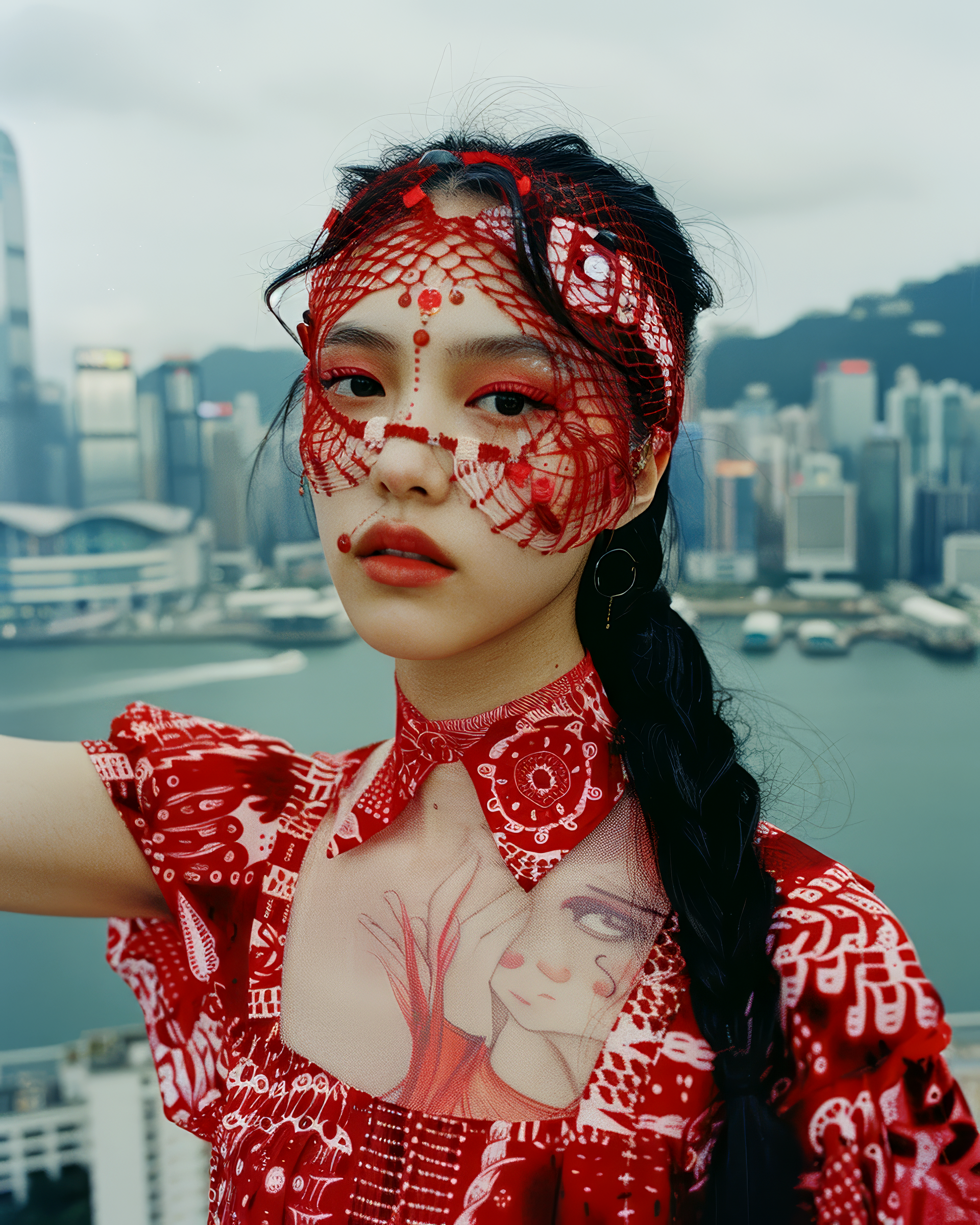 AI generated: Red threads (Midjourney - Fashion)