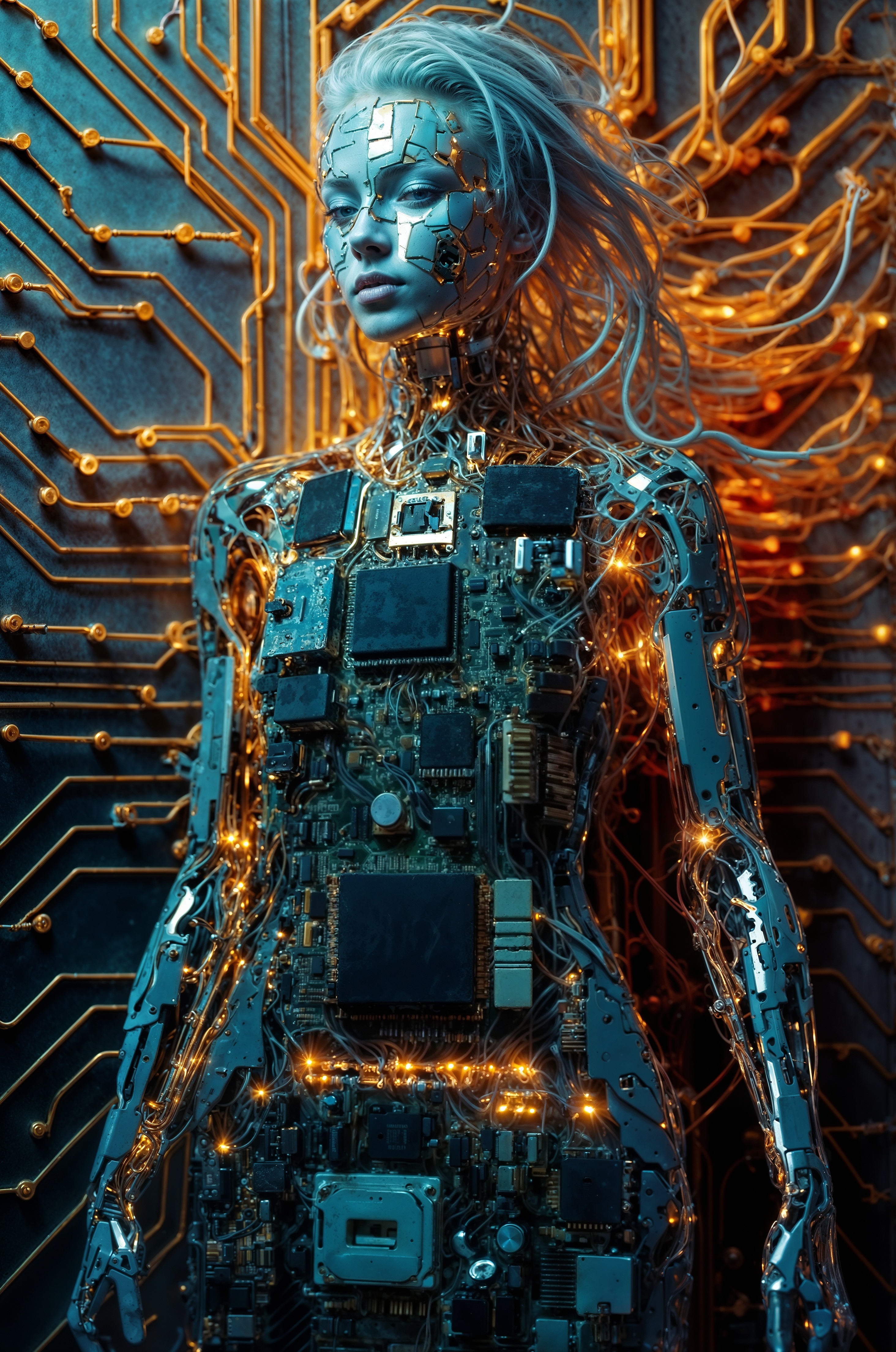 AI generated: Circuitry Mannequin (SD XL - Concept Art)