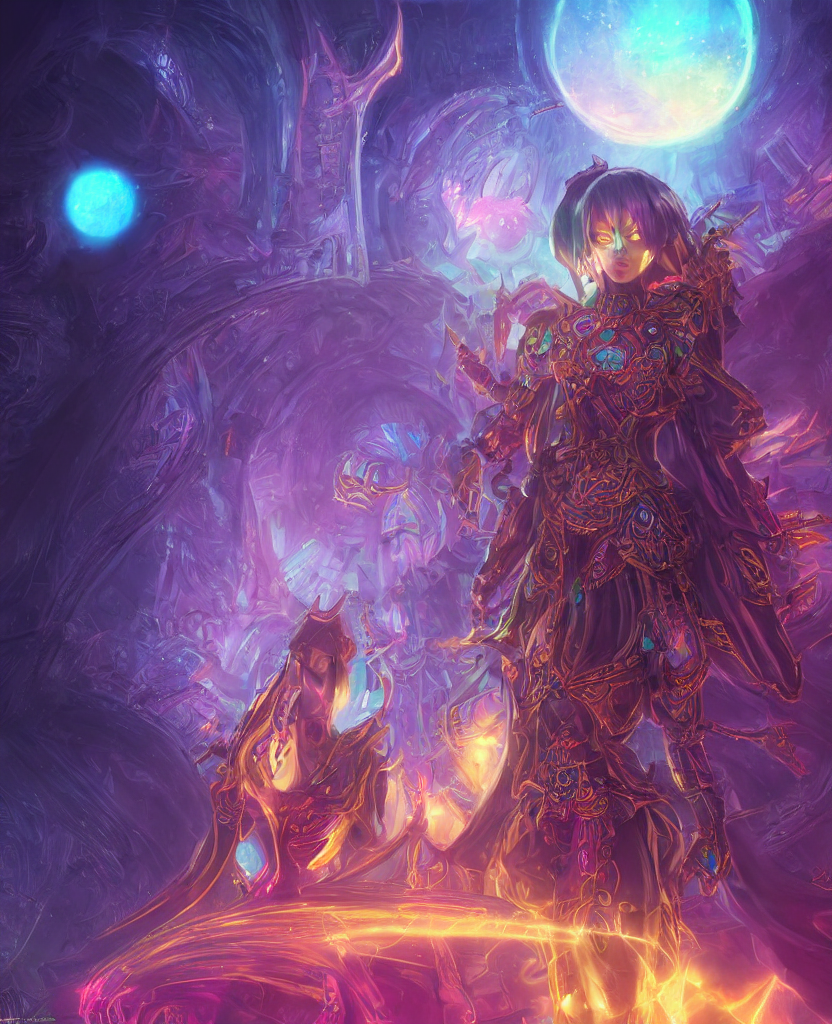Stable Diffusion prompt: concept art of dark magician gir...