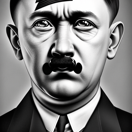 Openjourney prompt: adolf hitler mixed with pikachu as fa...
