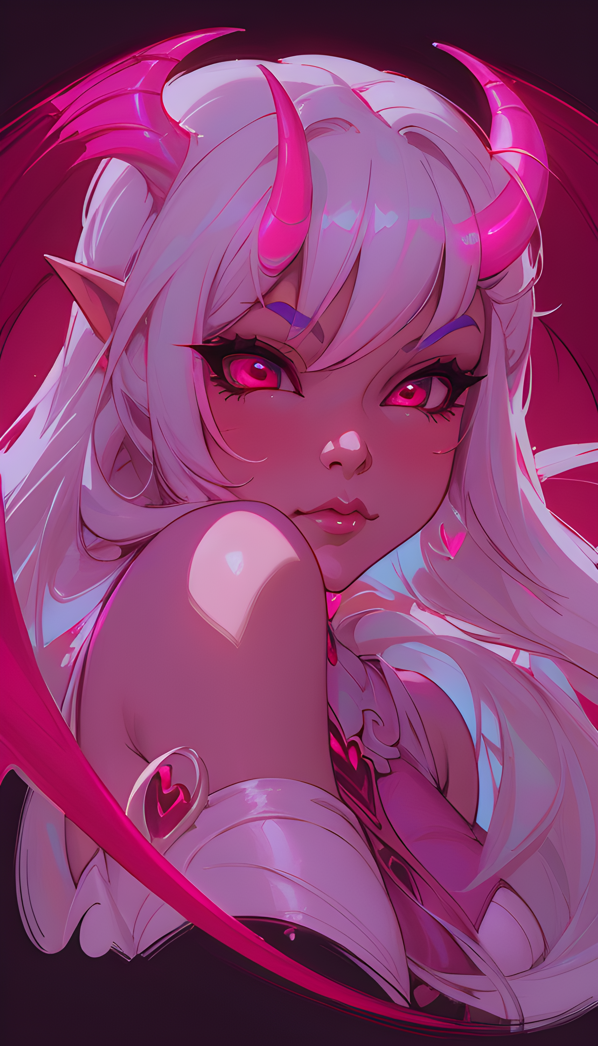 Counterfeit-V2.5 prompt: a close up of a woman with long white hair, digita... - Counterfeit-V2.5
