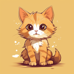 AI generated: Midjourney prompt: Cute cat T-shirt vector, anime style, colored by A... (Midjourney - Portraits)