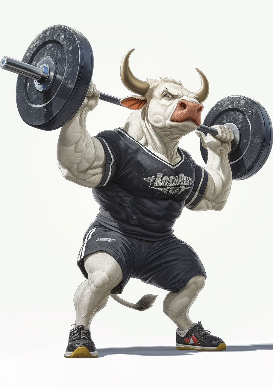 AI generated: Midjourney prompt: White Nelore bull, anthropomorphic adult cattle, a... (Midjourney - Character Design)