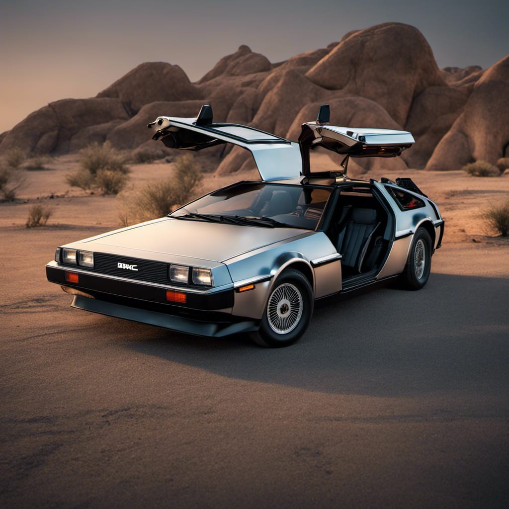 AI generated: Classic DMC Delorean (Stable Diffusion - Photography)