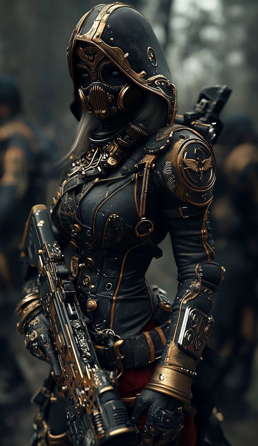 Midjourney prompt: Full-body shot of an elegant and futuristic woman ... - Midjourney