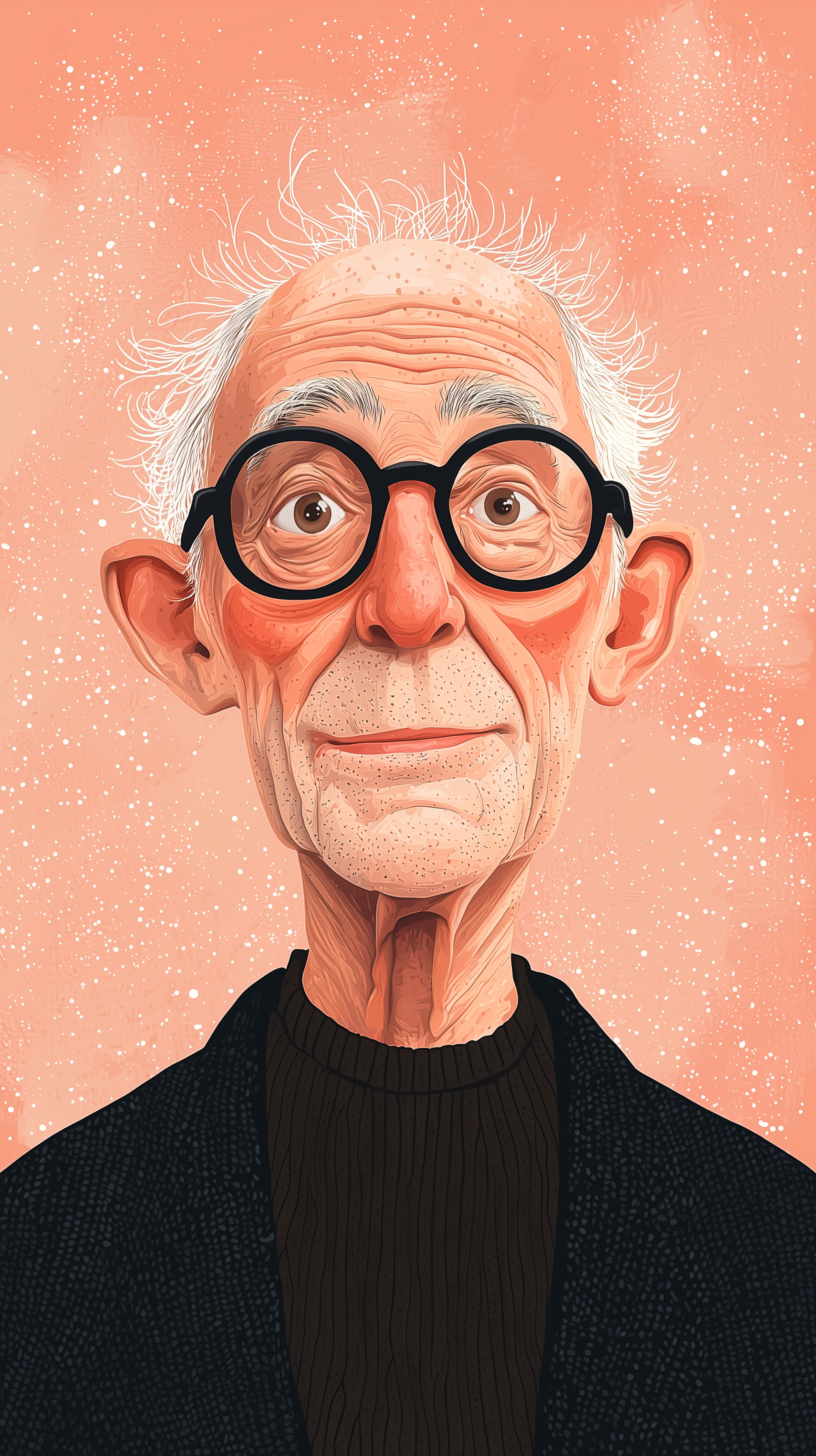 AI generated: Midjourney prompt: vector art, front view, elderly man, forest green ... (Midjourney - Portraits)