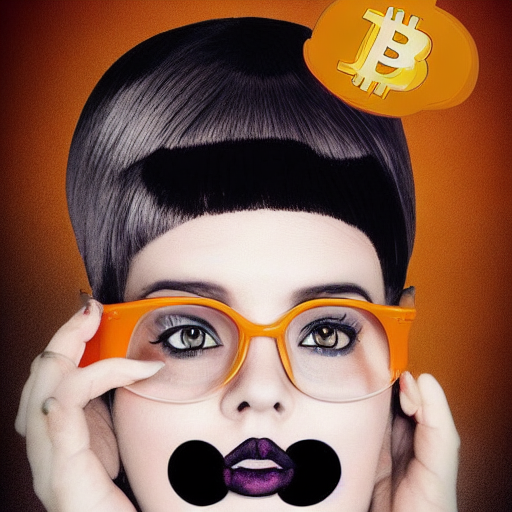 Stable Diffusion prompt: bitcoin logo, bitcoin, goth girl...