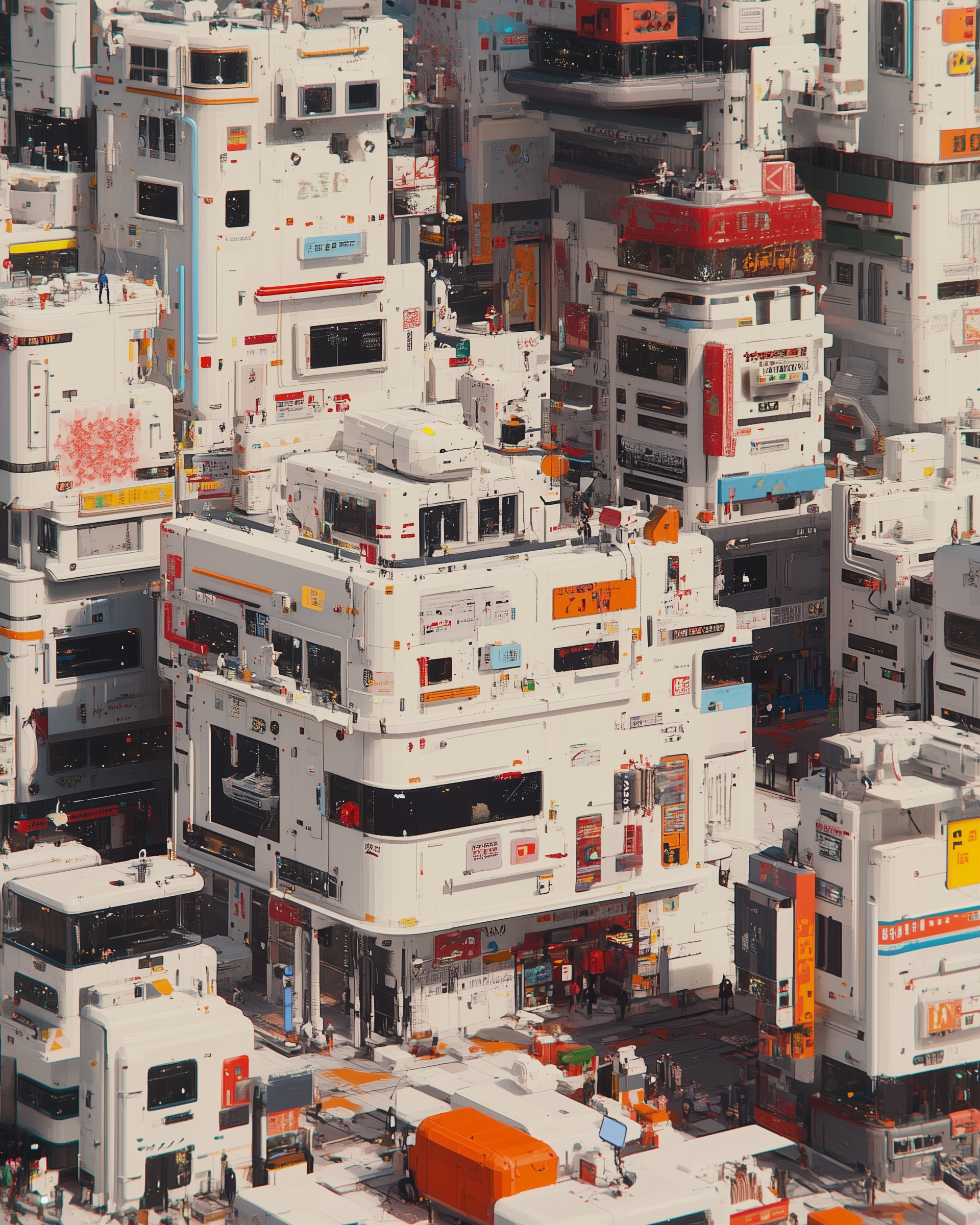 AI generated: Midjourney prompt: detailed cyberpunk cityscape, multi-level urban st... (Midjourney - Architecture)