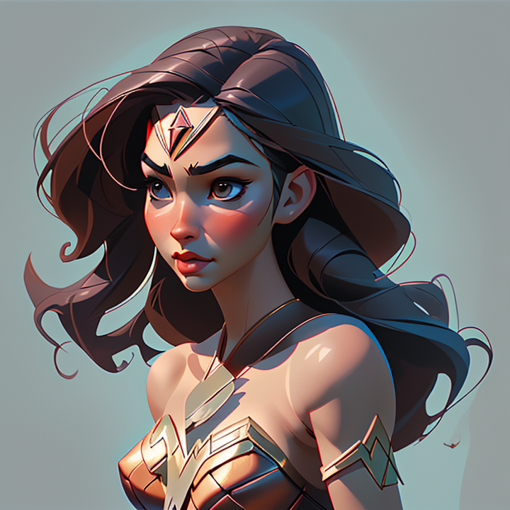 Stable Diffusion prompt: Wonder Woman Dress up, Delicate ...