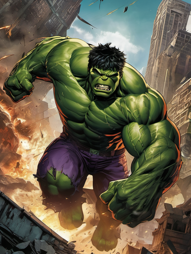 Stable Diffusion prompt: the Hulk in his Worldbreaker for...