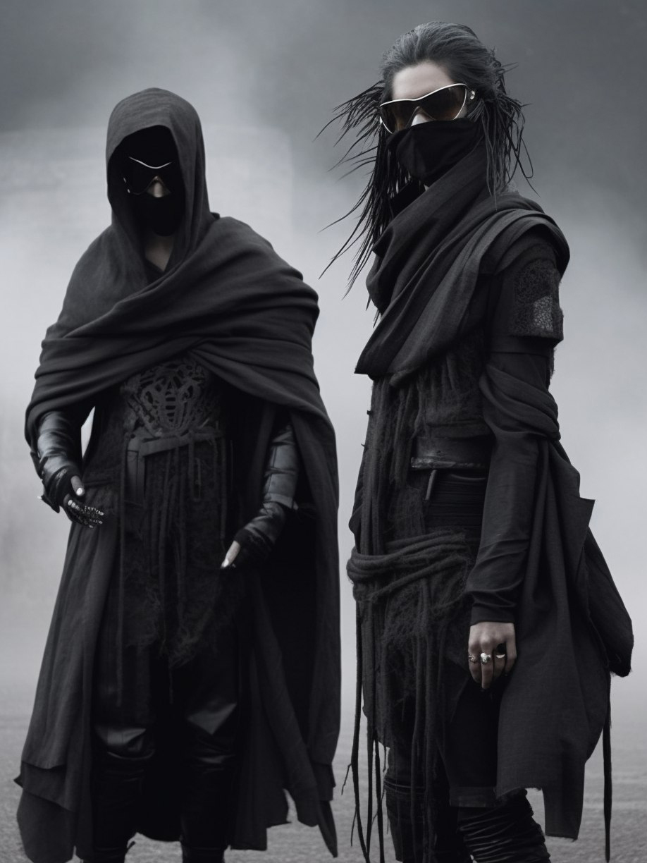 AI generated: Midjourney prompt: beautiful avant garde fashion look and clothes, we... (Midjourney - Fashion)