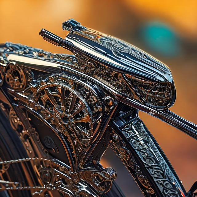 AI generated: Lowrider Engraved Bicycle (Stable Diffusion - Photography)